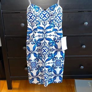 Blue pattern dress